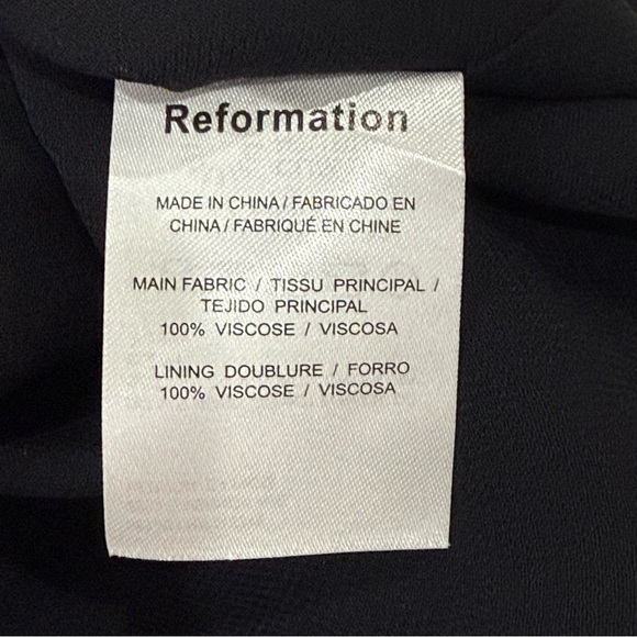 Reformation Nadira Midi Dress Louisa Floral Tie Straps Size 8 Black Vacay Beachy - Picture 11 of 15